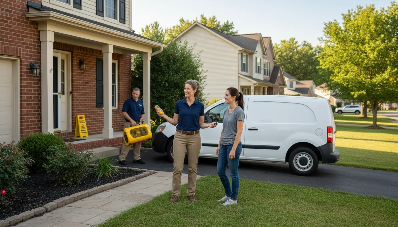 Residential water damage restoration in Covington, PA